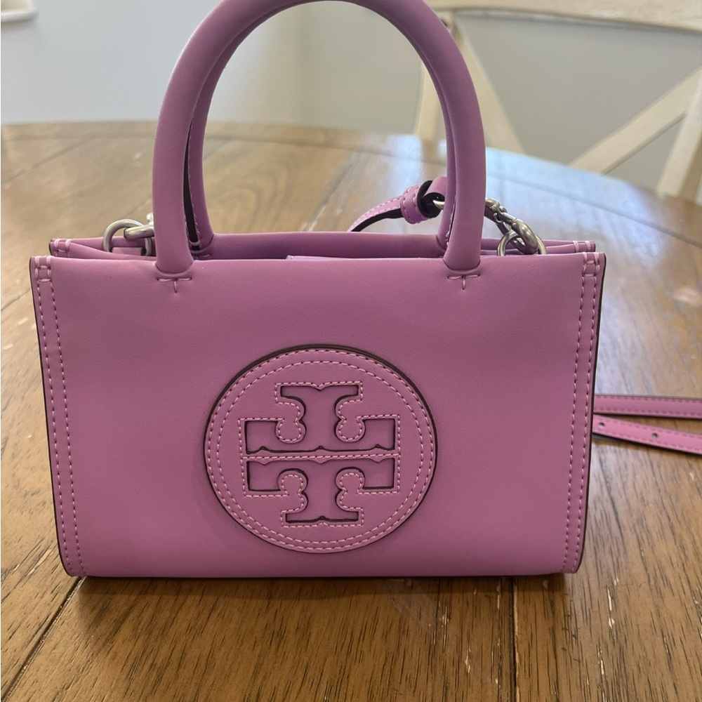 Tory Burch Pink Mini Tote with Logo